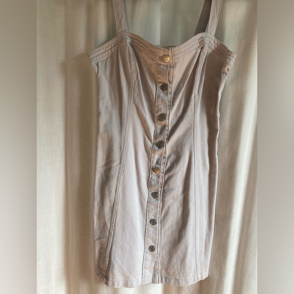 Pacsun denim dress new with tags tan